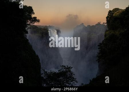 Victoria Falls, Victoria Falls National Park, UNESCO-Weltkulturerbe, Sambia, Afrika Stockfoto
