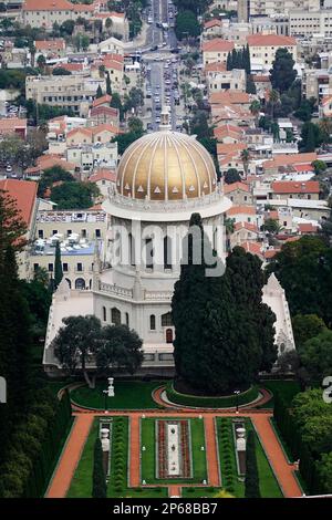 Die Bahai-Terrassen (die Hängenden Gärten von Haifa), UNESCO-Weltkulturerbe, Mount Carmel, Haifa, Israel, Naher Osten Stockfoto