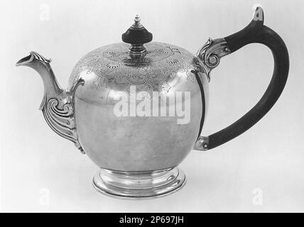 Philippe Le Vavasseur, dit Durell, Teapot, c. 1740, Silber. Stockfoto