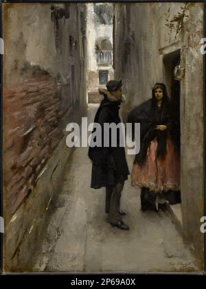 John Singer Sargent, A Street in Venice, c. 1880–82, Öl auf Leinwand. Stockfoto