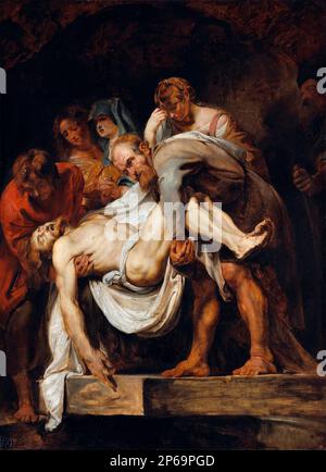 Das Entombment von Peter Paul Rubens (1577-1640), Öl auf Leinwand, c. 1612-14 Stockfoto