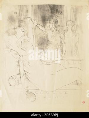 Henri de Toulouse-Lautrec, Madame Simon-Girard, Brasseur, et Guy dans 'La Belle Hélène', 1895, Lithograph. Stockfoto