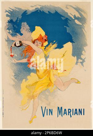 Jules Chéret, Vin Mariani, 1894-5, Farblithograph auf Papier. Stockfoto