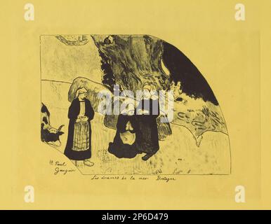 Paul Gauguin, Dramas of the Sea: Bretagne, 1889, Zincograph. Stockfoto