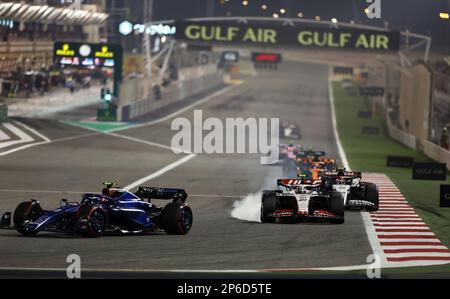 Manama, Bahrain. 05. März 2023. MANAMA, BAHRAIN, Sakhir Circuit, 05. März 2023: Während des Formel 1 Grand Prix in Bahrain auf der Bahrain International Circuit in der Nähe von Manama City in der Stadt Sakhir am 5. März. 2023. Formel 1 - F1 Motorsport, gebührenpflichtiges Bild, Foto und Copyright © Jun QIAN/ ATP images (QIAN Jun/ATP/SPP) Guthaben: SPP Sport Press Photo. Alamy Live News Stockfoto