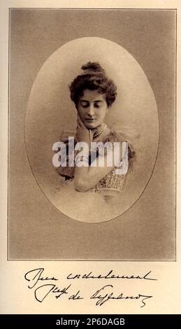 1905 , Rom , ITALIEN : die italienische princessa Giovanna ( Jeanne ) SANFELICE di VIGGIANO . Prinzessin de Bauffremont-Courtenay et Princesse de Marnay ( 1864 - 1935 ), Tochter von Prinz Paul Antoine Herzog de Bauffremont-Courtenay und Enriquette Valentine de Riquet Comtesse de Caraman-Chimay ( 1864 - 1935 ). Verheiratet in Neapel 1891 mit Luigi SANFELICE principe di VIGGIANO marchese di Monteforte ( 1863 - 1913 ). Das Paar hat 4 Söhne: Yvonne (geboren 1893, zwei Mal verheiratet: Das erste Mal Comte Francois de Beauchamp und danach mit Comte Stanislas de La Rochefoucauld Duc de Bisaccia ), Paol Stockfoto