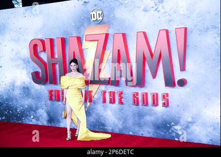 Lucy Liu nimmt an der Sonderuntersuchung von Shazam Teil! Fury of the Gods am Cineworld Leicester Square, London, Großbritannien. Foto: 7. März 2023. Stockfoto