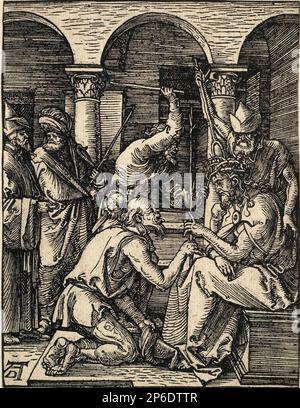Albrecht Dürer, die kleine Leidenschaft: Christus gekrönt mit Dornen, 1509-1511, Holzschnitt auf Papier. Stockfoto