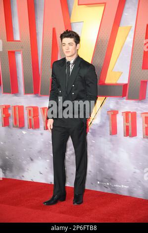 Asher Angle nimmt an der Sonderuntersuchung von Shazam Teil! Fury of the Gods am Cineworld Leicester Square, London, Großbritannien. Foto: 7. März 2023. Stockfoto