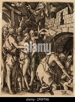 Unknown, The Small Passion: Christ in Limbo, c. 1630-50, Gravur auf Papier auf liegendem Papier. Stockfoto