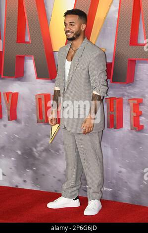 Aston Merrygold nimmt an der Sonderuntersuchung von Shazam Teil! Fury of the Gods am Cineworld Leicester Square, London, Großbritannien. Foto: 7. März 2023. Stockfoto