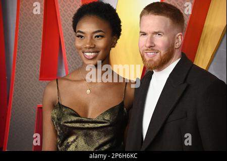 Adeola Patronne und Neil Jones nehmen an der Sondervorstellung von Shazam Teil! Fury of the Gods am Cineworld Leicester Square, London, Großbritannien. Foto: 7. März 2023. Stockfoto