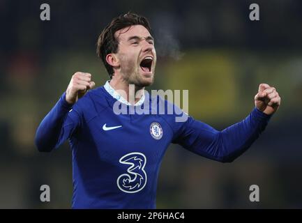 London, England, 7. März 2023. Ben Chilwell von Chelsea während des UEFA Champions League-Spiels auf der Stamford Bridge, London. Der Bildausdruck sollte lauten: David Klein/Sportimage Stockfoto