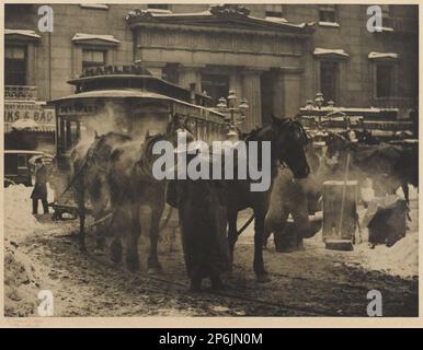 Alfred Stieglitz, The Terminal, 1893; gedruckt: c. 1910, Fotogravur im Originalrahmen. Stockfoto