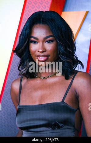 Coco Jones nimmt an der Sonderuntersuchung von Shazam Teil! Fury of the Gods am Cineworld Leicester Square, London, Großbritannien. Foto: 7. März 2023. Stockfoto