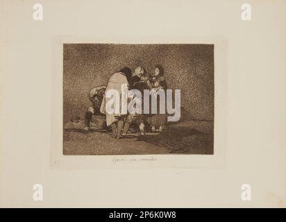 Francisco de Goya y Lucientes, es gab nichts zu tun und er starb, 1810-1820, Ätzen und Aquatint. Stockfoto
