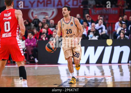 Athen, Griechenland. 07. März 2023. 20 NICOLAS LAPROVITTOLA des FC Barcelona während des Euroleague-Spiels, Runde 27, zwischen Olympiacos Piraeus und FC Barcelona im Friedens- und Freundschaftsstadion am 7. März 2023 in Athen, Griechenland. Kredit: Unabhängige Fotoagentur/Alamy Live News Stockfoto