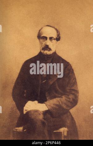 1860 Ca : der italienische Politiker GIUSEPPE MAZZINI ( 1805 - 1872 ) - POLITICO - POLITICA - POLITIC - Unità d' Italia - Risorgimento - foto storiche - foto storica - Portrait - ritratto - Bart - barba ---- Archivio GBB Stockfoto