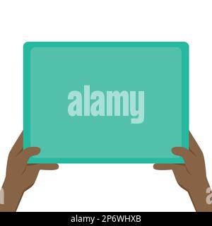 Vektordarstellung mit Schul- und Bürobedarf laing auf dem Schreibtisch. Papier, Bleistift, Stift, Lineal, Kalender. Buchstaben Ziffern. Mit der Hand leuchtende Farben zeichnen Stock Vektor