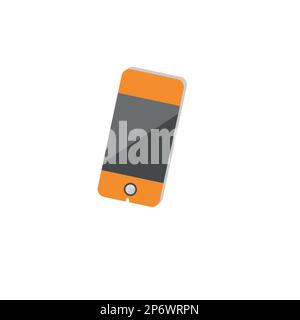 Person, die ein Mobiltelefon hält. Wichtige Meldung auf dem Bildschirm. Mobiltelefon mit Anwendungen in der Hand. Fingerdruck-Taste. Helles Vektorbild Stock Vektor