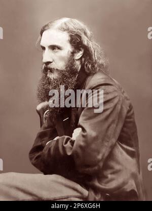 George MacDonald (1824-1905), schottischer Autor, Dichter und Pastor, in einem 1860er erschienenen Porträt des Londoner Fotografen William Jeffrey. MacDonald inspirierte viele Schriftsteller, darunter J.R.R. Tolkien, C.S. Lewis, G.K. Chesterton und W. H. Auden. Stockfoto