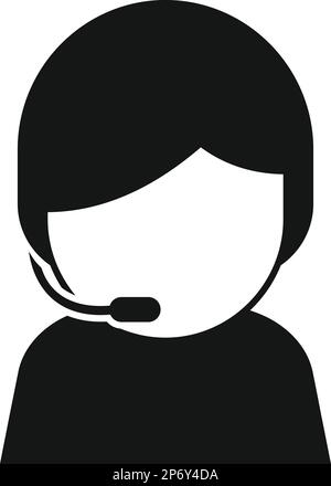 Callcenter-Symbol einfacher Vektor. Rücklaufbox. Paketprodukt Stock Vektor