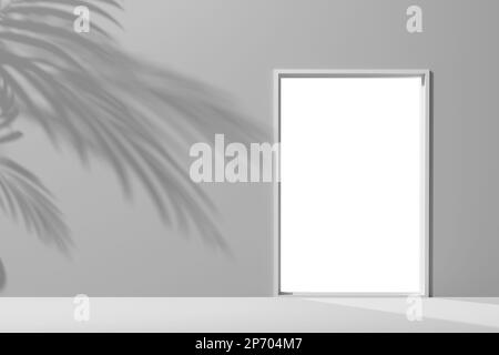 3D-Renderhintergrund mit pastellfarbenem Bogen und Tür für die Bildkomposition Stockfoto