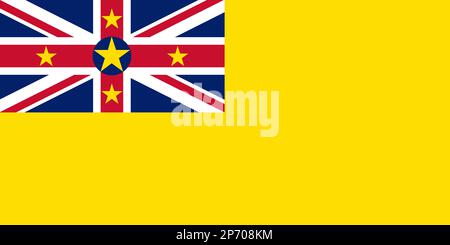 Nationalflagge von Niue Stockfoto