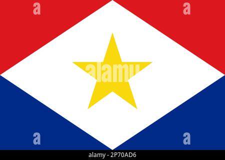 Nationale Flagge von Saba Stockfoto