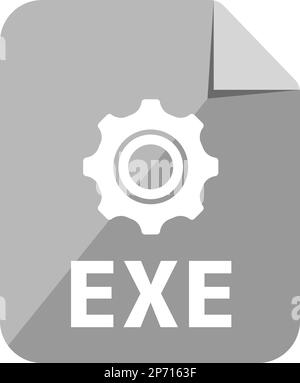 Dateiformate Vektorsymbol Illustration | .exe Stock Vektor