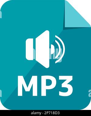 Abbildung des Vektorsymbols für Dateiformate | MP3 Stock Vektor
