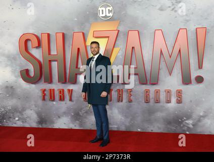 Zachary Levi, Shazam! Fury of the Gods - UK Special Screening, Leicester Square, London, Großbritannien, 07. März 2023, Foto: Richard Goldschmidt Stockfoto