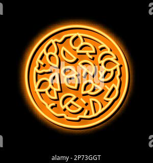 Salat aus Tomaten-Neonlicht-Symbol-Illustration Stock Vektor