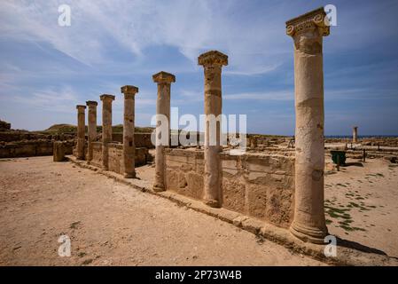 Haus des Theseus, Paphos Archäologischer Park, Zypern. Stockfoto