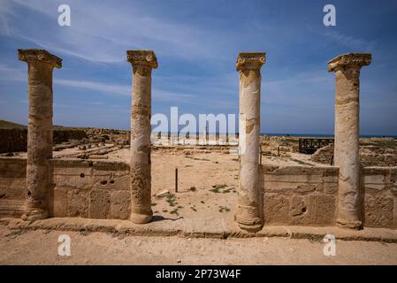 Haus des Theseus, Paphos Archäologischer Park, Zypern. Stockfoto