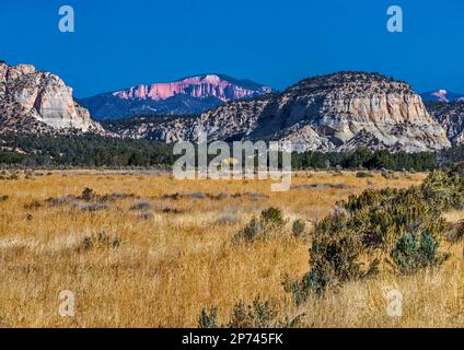 Mark Point, Johnson Canyon Rd, Skutumpah Terrace, Pink Cliffs am Paunsaugunt Plateau in dist, Grand Staircase Escalante National Monument, Utah, USA Stockfoto