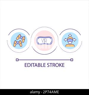 Symbol für VR-Technologie in Gaming Loop Stock Vektor