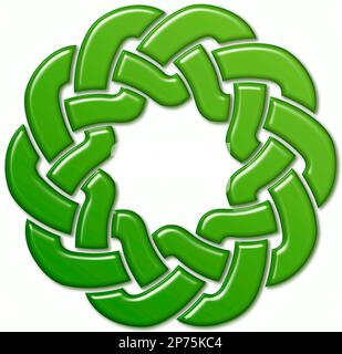 Symbol mit keltischen Knoten für Designs zum St. Patrick's Day. Stockfoto