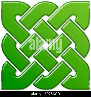 Symbol mit keltischen Knoten für Designs zum St. Patrick's Day. Stockfoto