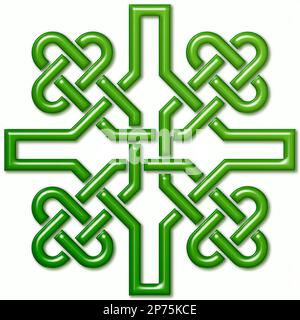 Symbol mit keltischen Knoten für Designs zum St. Patrick's Day. Stockfoto