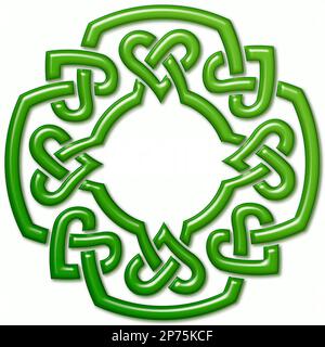 Symbol mit keltischen Knoten für Designs zum St. Patrick's Day. Stockfoto