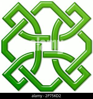 Symbol mit keltischen Knoten für Designs zum St. Patrick's Day. Stockfoto