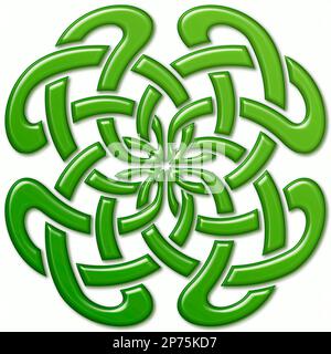 Symbol mit keltischen Knoten für Designs zum St. Patrick's Day. Stockfoto