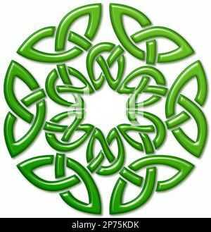 Symbol mit keltischen Knoten für Designs zum St. Patrick's Day. Stockfoto