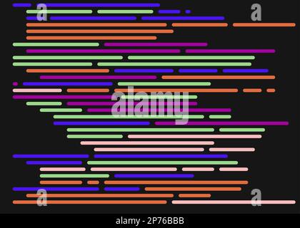 Cartoon-Codierung simulierte Linien Vektor-Illustration Stock Vektor