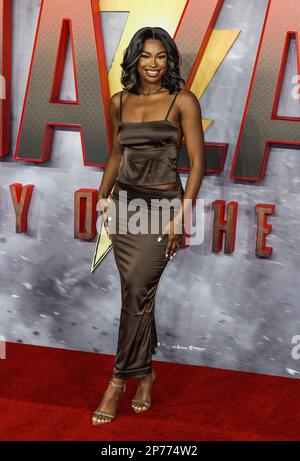 London, Großbritannien. 07. März 2023. Coco Jones besucht die „Shazam! Fury of the Gods' UK Special Screening am Cineworld Leicester Square in London. Kredit: SOPA Images Limited/Alamy Live News Stockfoto