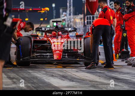 MANAMA, BAHRAIN, Sakhir Circuit, 3. März 2023: Nr. 16, Charles LECLERC, MCO, Team Scuderia Ferrari, während des Bahrain Formel 1 Grand Prix im B Stockfoto