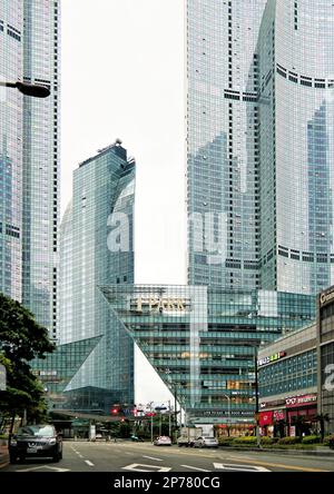 Busan, Südkorea - 22. Mai 2019 Haeundae Udong Hyundai I'Park in Busan, entworfen von Studio Libeskind Stockfoto