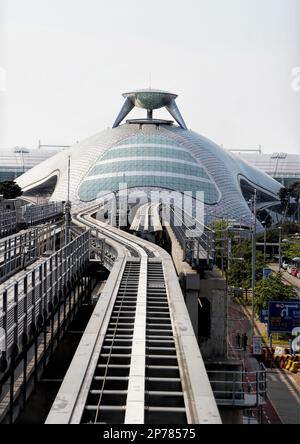 Incheon, Südkorea - 25. Mai 2019, architektonischer Blick auf das moderne Flughafenterminal von Incheon, dem wichtigsten Knotenpunkt Südkoreas Stockfoto