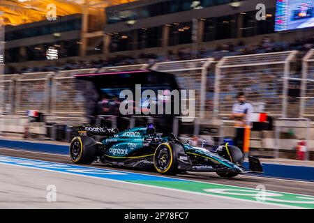 MANAMA, BAHRAIN, Sakhir Circuit, 3. März 2023: Nr. 18, Lance WALK, CAN, Aston Martin Formel-1-Team, während des Bahrain Formel 1 Grand Prix im Stockfoto
